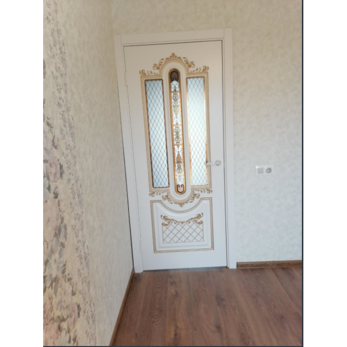Дверь межкомнатная ОЛИМПИЯ с патиной, экошпон (ст.матовое)
